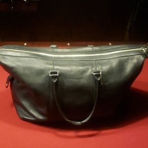 Coach black metropolitan duffle bag